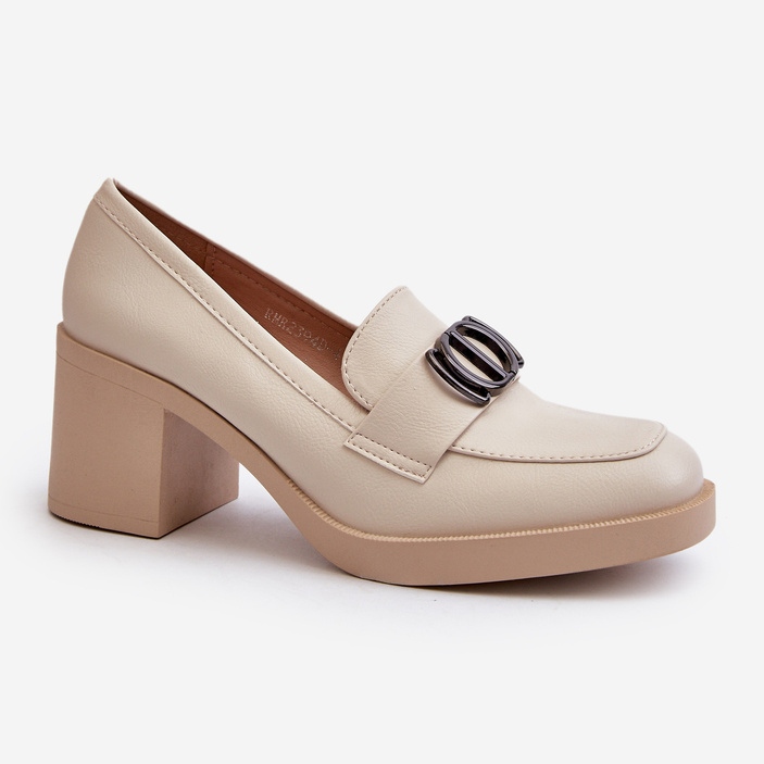 Jezzi Zapatos De Mujer De Tacón Con Adorno, Beige Nedarea 2