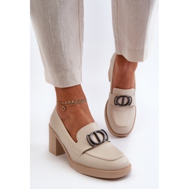 Jezzi Zapatos De Mujer De Tacón Con Adorno, Beige Nedarea 5