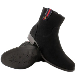 Botines Chelsea de ante con elegante aplicación negro 4