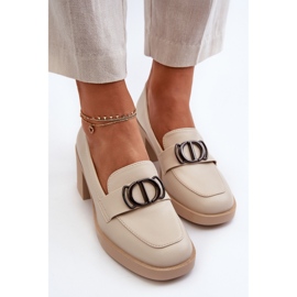 Jezzi Zapatos De Mujer De Tacón Con Adorno, Beige Nedarea 6