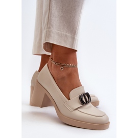 Jezzi Zapatos De Mujer De Tacón Con Adorno, Beige Nedarea 7