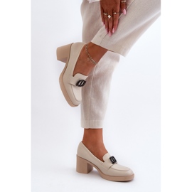 Jezzi Zapatos De Mujer De Tacón Con Adorno, Beige Nedarea 8