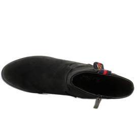 Botines Chelsea de ante con elegante aplicación negro 6