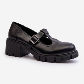 Jezzi Zapatos Mujer Piel Ecológica Con Plataforma Y Tacon, Negro Emelna 2 Jezzi Zapatos Mujer Piel Ecológica Con Plataforma Y Tacon, Negro Emelna 2