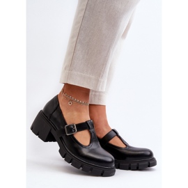 Jezzi Zapatos Mujer Piel Ecológica Con Plataforma Y Tacon, Negro Emelna 3