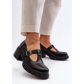 Jezzi Zapatos Mujer Piel Ecológica Con Plataforma Y Tacon, Negro Emelna 4