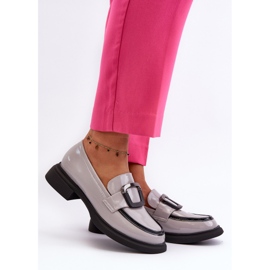 Vinceza Mocasines Mujer Charol Gris Fidodia 1