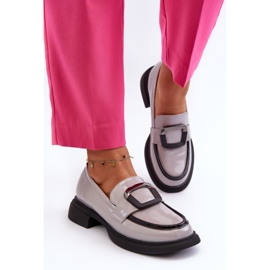 Vinceza Mocasines Mujer Charol Gris Fidodia 3
