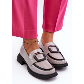 Vinceza Mocasines Mujer Charol Gris Fidodia 4