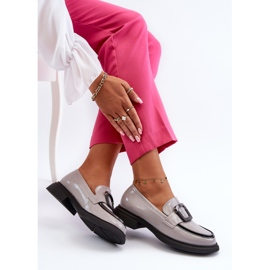 Vinceza Mocasines Mujer Charol Gris Fidodia 8