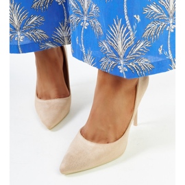 Tacones beige con aplicación de piel Amedie 2