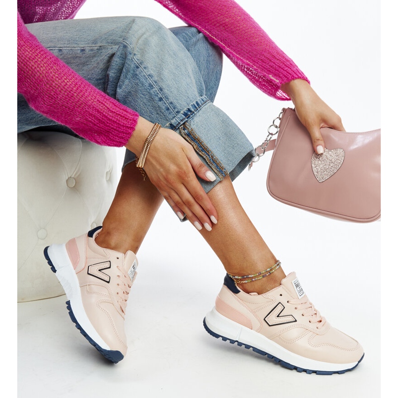 Zapatillas rosas con suela más gruesa de Olonio rosado 1