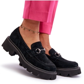 Vinceza Mocasines Chunky Mujer Ante Negro Neloria 10