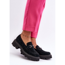 Vinceza Mocasines Chunky Mujer Ante Negro Neloria 3