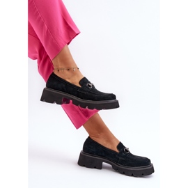 Vinceza Mocasines Chunky Mujer Ante Negro Neloria 9