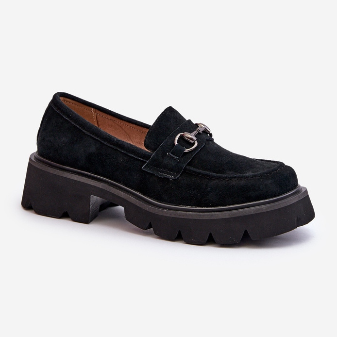 Vinceza Mocasines Chunky Mujer Ante Negro Neloria 2