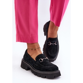 Vinceza Mocasines Chunky Mujer Ante Negro Neloria 5