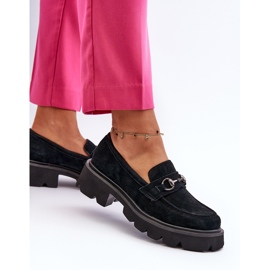 Vinceza Mocasines Chunky Mujer Ante Negro Neloria 6