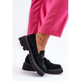 Vinceza Mocasines Chunky Mujer Ante Negro Neloria 7
