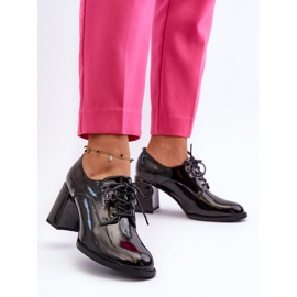 Vinceza Zapatos de tacón de mujer Nelione negros lacados 3