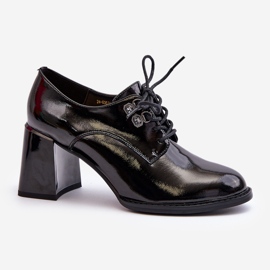 Vinceza Zapatos de tacón de mujer Nelione negros lacados 1