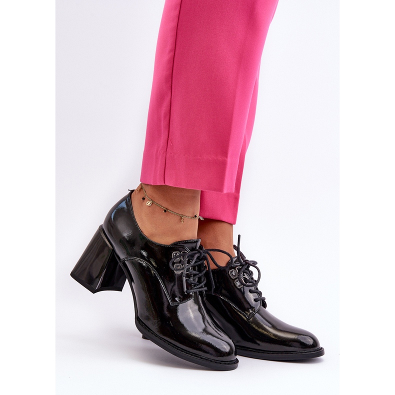 Vinceza Zapatos de tacón de mujer Nelione negros lacados 2