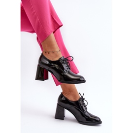 Vinceza Zapatos de tacón de mujer Nelione negros lacados 8