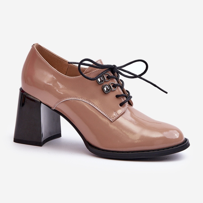 Vinceza Zapatos de tacón de charol para mujer Nelione beige 1