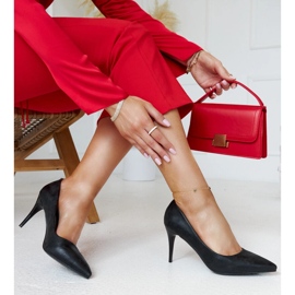 Tacones altos metalizados negros con aplicación de cuero de Soissons 1 Tacones altos metalizados negros con aplicación de cuero de Soissons 1