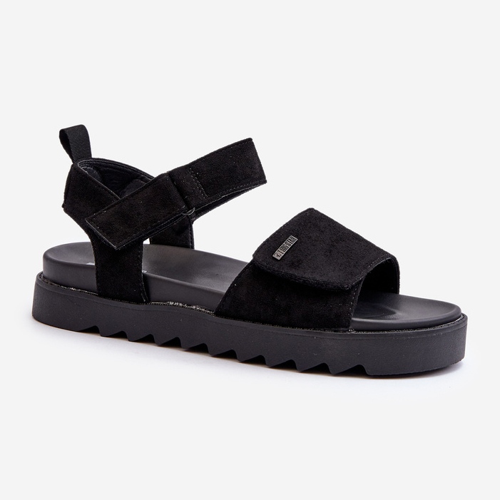 Sandalias de Mujer de Ante con Plataforma Big Star NN274700 Negro 1