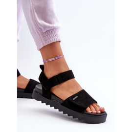 Sandalias de Mujer de Ante con Plataforma Big Star NN274700 Negro 5