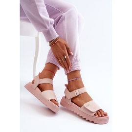 Sandalias de Mujer de Ante con Plataforma Big Star NN274701 Rosa rosado 8