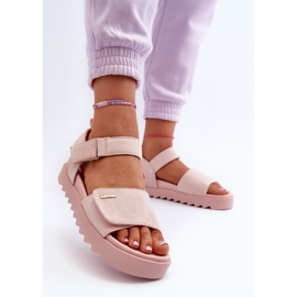 Sandalias de Mujer de Ante con Plataforma Big Star NN274701 Rosa rosado 3