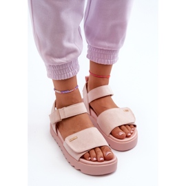 Sandalias de Mujer de Ante con Plataforma Big Star NN274701 Rosa rosado 6