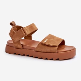 Sandalias Mujer Ante Plataforma Big Star NN274705 Marrón 9