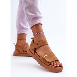 Sandalias Mujer Ante Plataforma Big Star NN274705 Marrón 13