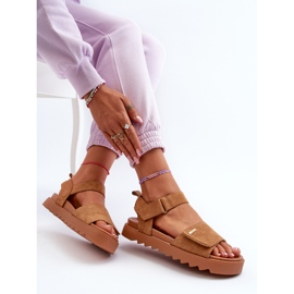 Sandalias Mujer Ante Plataforma Big Star NN274705 Marrón 2