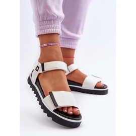 Sandalias Mujer Plataforma Big Star NN274777 Blanco 3