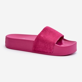 Chanclas Mujer Ante con Plataforma Big Star NN274A672 Fucsia rosado 2