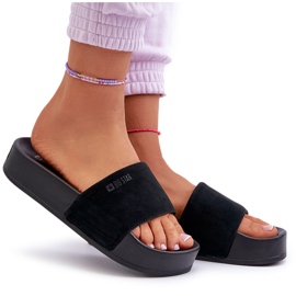 Chanclas Mujer Ante Plataforma Big Star NN274A670 Negro 9