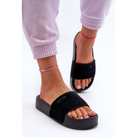 Chanclas Mujer Ante Plataforma Big Star NN274A670 Negro 4