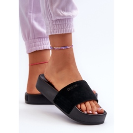 Chanclas Mujer Ante Plataforma Big Star NN274A670 Negro 5