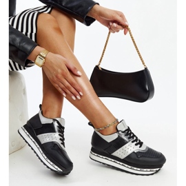 Zapatillas negras con suela alta de Askalua negro 1