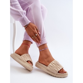 Chanclas de Mujer con Plataforma Big Star NN274A746 Beige 7