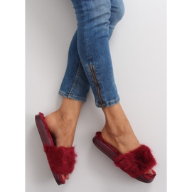 Zapatillas casa pelo dd68 Vino rojo 5