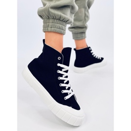 Zapatillas altas Rogers de lona en negro 4