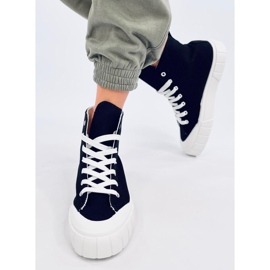 Zapatillas altas Rogers de lona en negro 1