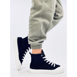 Zapatillas altas Rogers de lona en negro 3