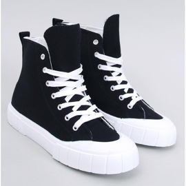 Zapatillas altas Rogers de lona en negro 5