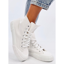 Zapatillas altas Rogers White de lona blanco 1
